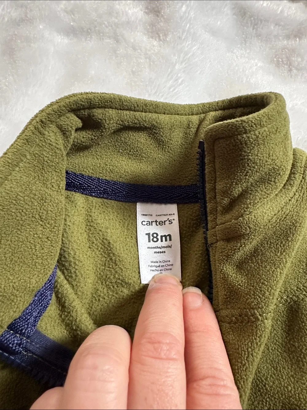 SET OF TWO Carters 18m baby fleece vests